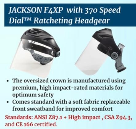 JACKSON F4XP WITH 370 SPEED DIAL RATCHETING HEADGEAR