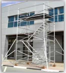 ALUMINUM SCAFFOLDING MOBILE TOWER SH- 1450- S STAIRWAY TOWER