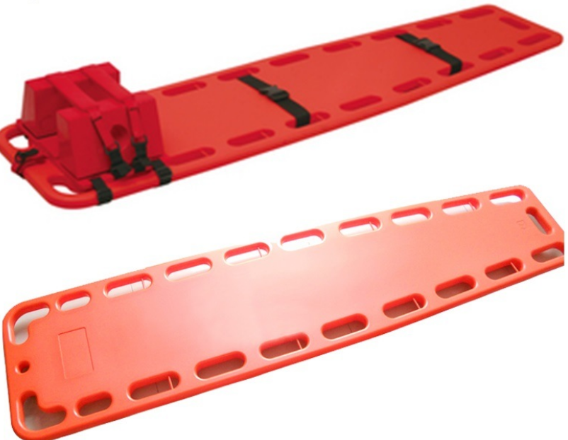 SPINE BOARD WITH HEAD MOBILIZER