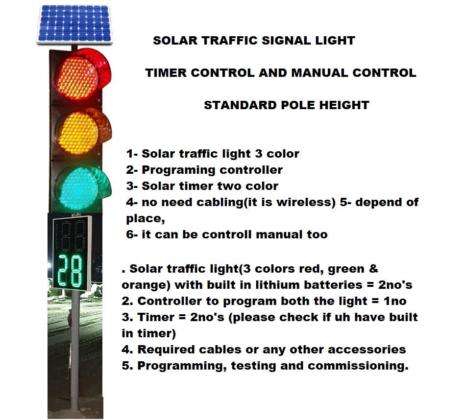 SOLAR TRAFFIC LIGHT WITH CONTROLLER