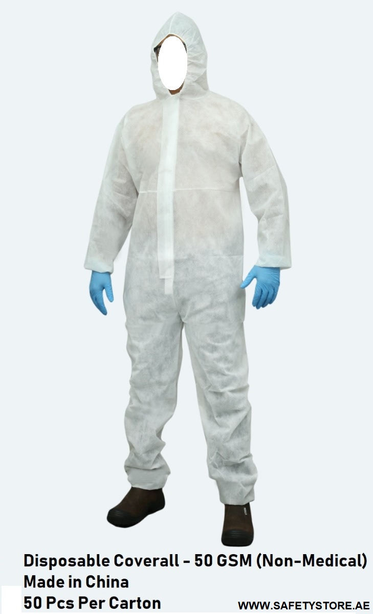 COVERALL DISPOSABLE 50 GSM SQK NON-MEDICAL