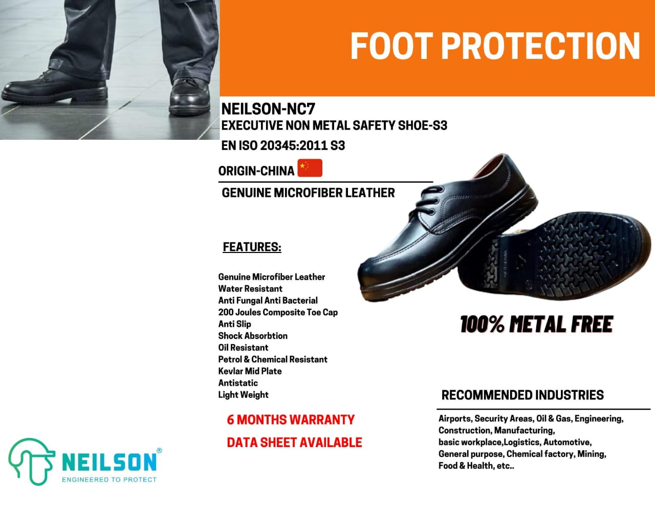 SAFETY SHOES EXECUTIVE S3 NEILSON NC7