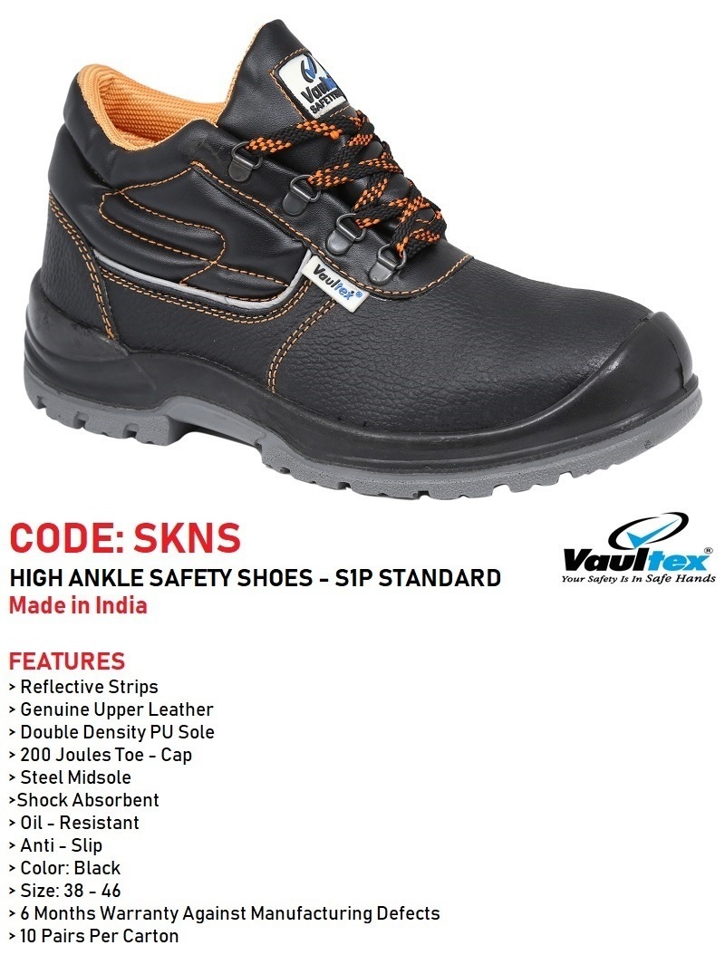 SAFETY SHOE .VAULTEX HIGH ANKLE SAFETY SHOES . S1P STANDARD. CODE : SKNS