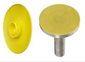 FLANGE COVER - 2" PUSH-IN FLANGE COVER YELLOW