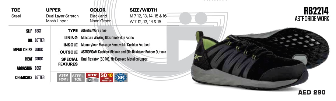 REEBOK SAFETY SHOES ASTRORIDE WORK RB2214