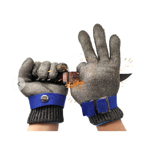 CUT RESISTANT STAINLESS STEEL WIRE METAL MESH BUTCHER SAFETY WORK GLOVES
