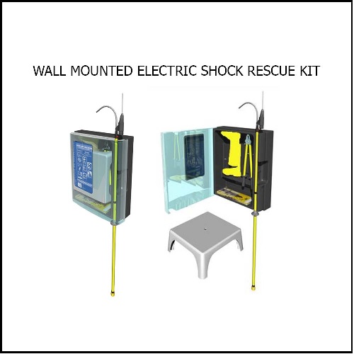 WALL MOUNTED ELECTRICAL SHOCK RESCUE KIT