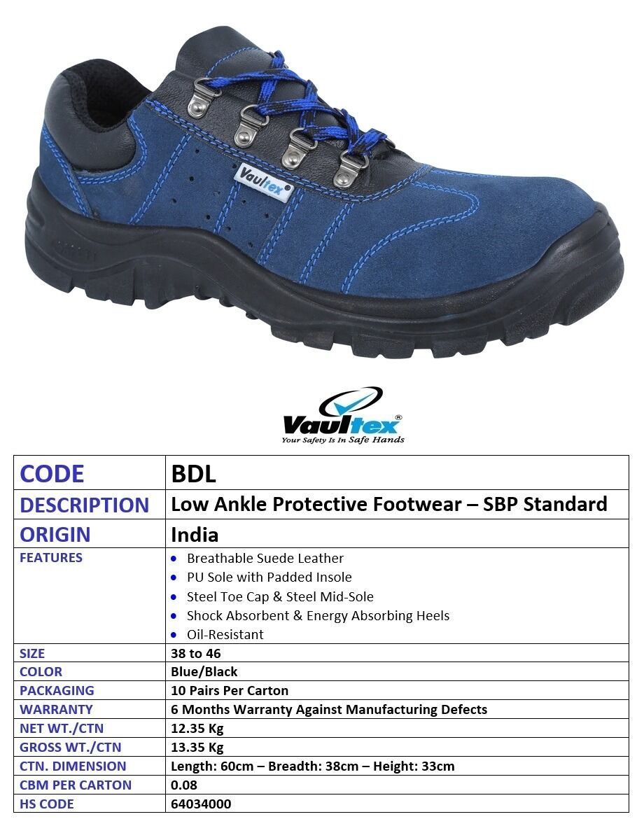 LOW ANGLE SAFETY SHOE-VAULTEX BDL