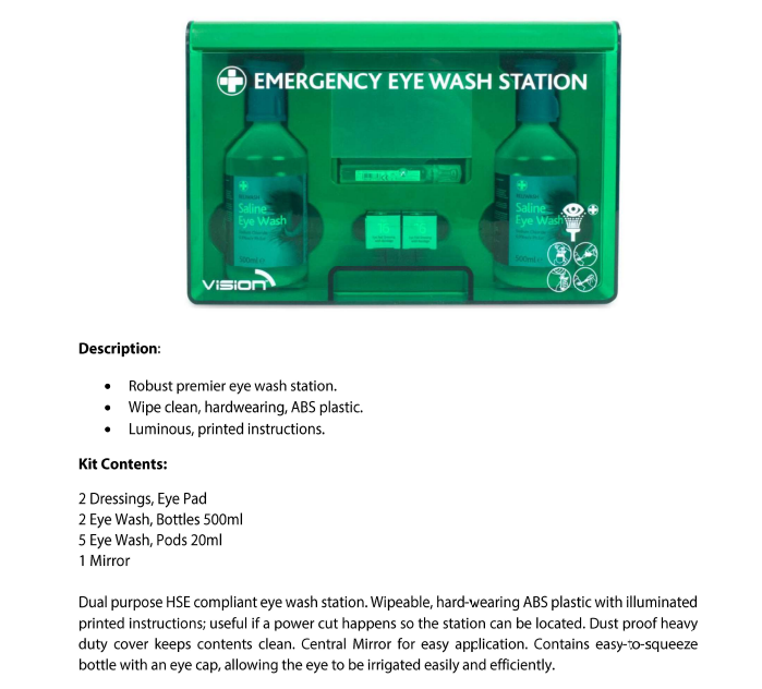 EYEWASH STATION RELIWASH 919